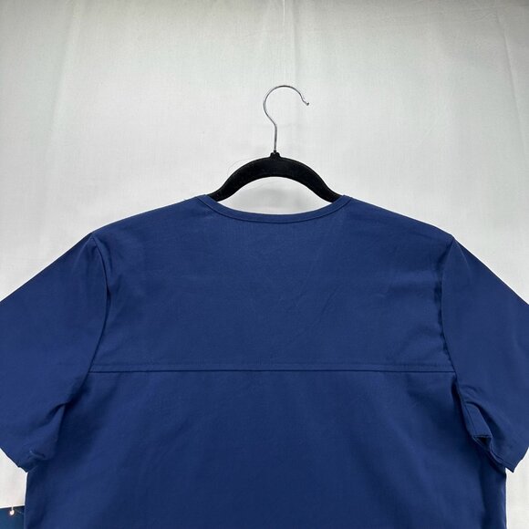 Cherokee Scrub Top Womens Sz S Workwear Professionals Wrap Medical Uniform Blue - Picture 5 of 12